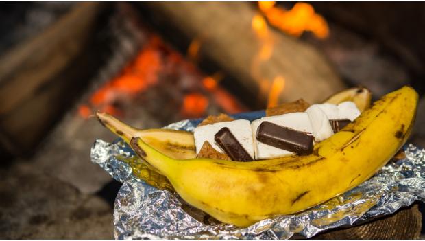 Banana Chocolate Melt Camping Dessert Recipe
